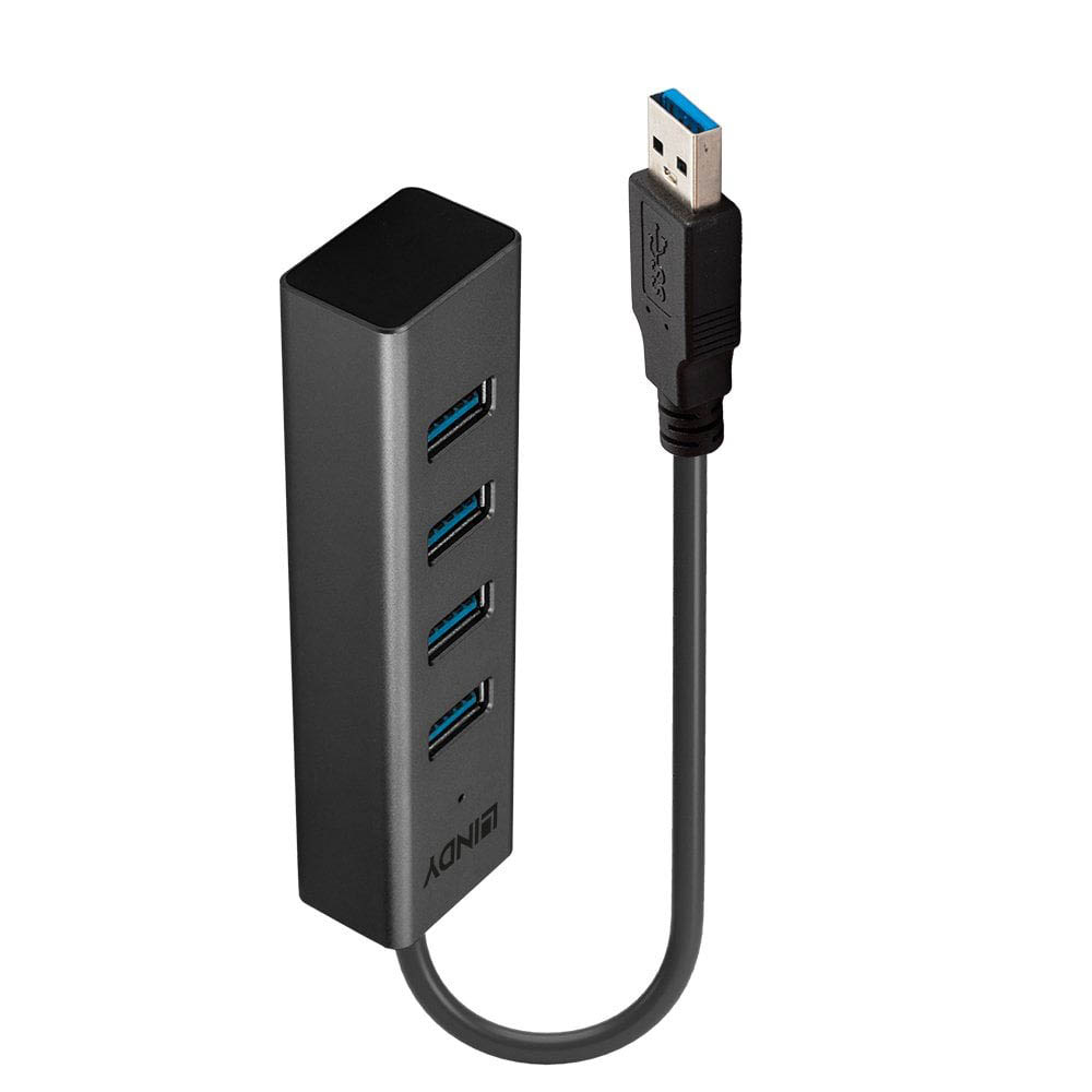 Image for LINDY 43324 4-PORT HUB USB-A 3.0 BLACK from That Office Place PICTON