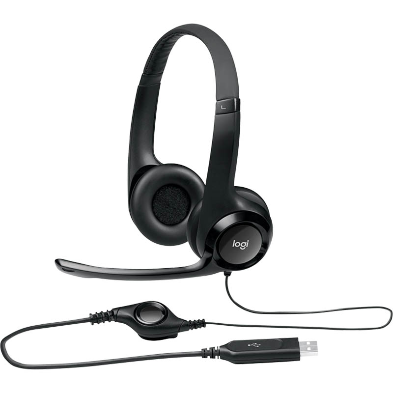 Image for LOGITECH H390 USB HEADSET BLACK from Clipboard Stationers & Art Supplies