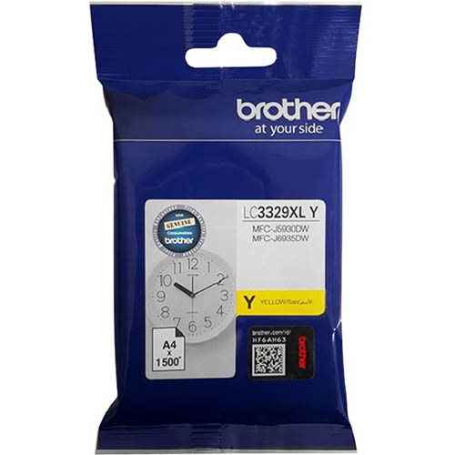 Image for BROTHER LC3329XLY INK CARTRIDGE HIGH YIELD YELLOW from Australian Stationery Supplies