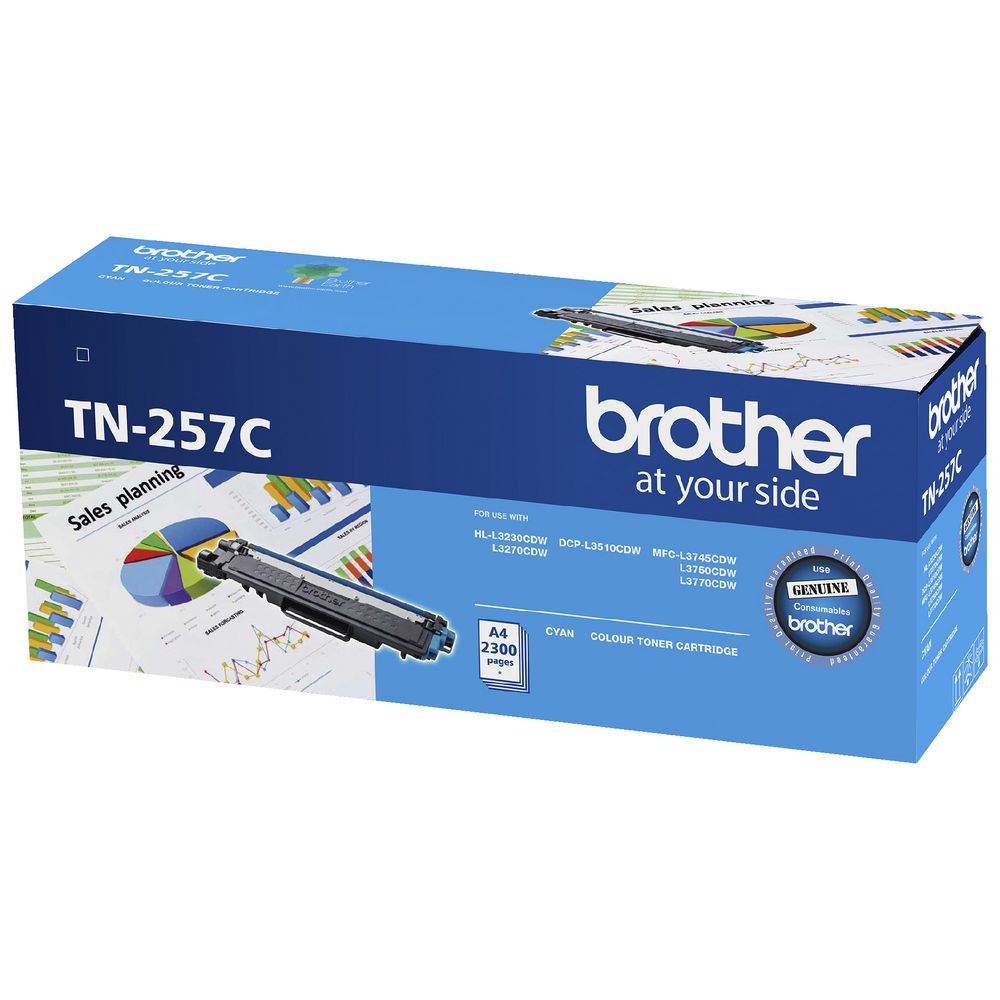 Image for BROTHER TN257 TONER CARTRIDGE CYAN from Australian Stationery Supplies