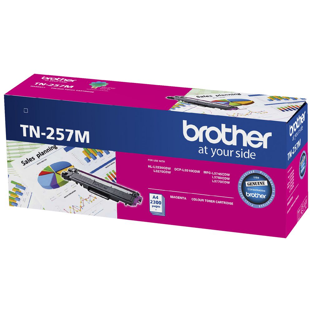 Image for BROTHER TN257 TONER CARTRIDGE MAGENTA from Memo Office and Art