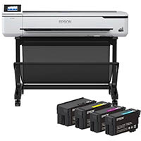 epson surecolor t5160 large format printer and e40u ink cartridge combo