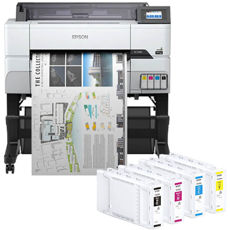 Image for EPSON SURECOLOR T3465 LARGE FORMAT PRINTER AND E41M INK CARTRIDGE COMBO from ONET B2C Store