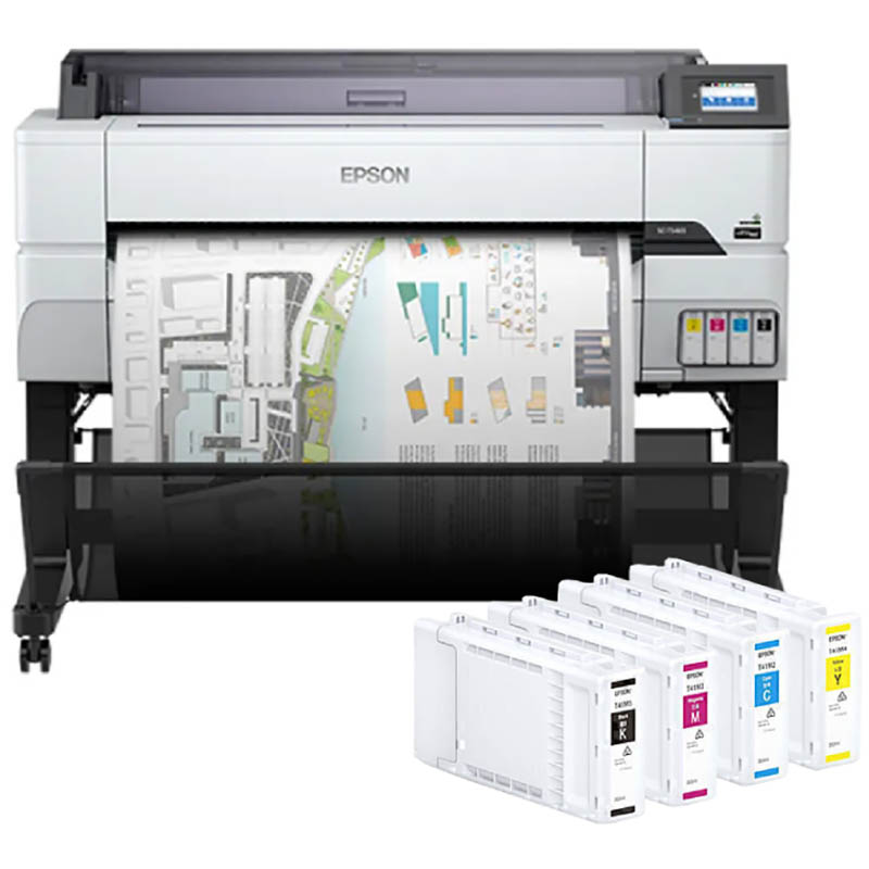 Image for EPSON SURECOLOR T5465 LARGE FORMAT PRINTER AND E41M INK CARTRIDGE COMBO from BusinessWorld Computer & Stationery Warehouse