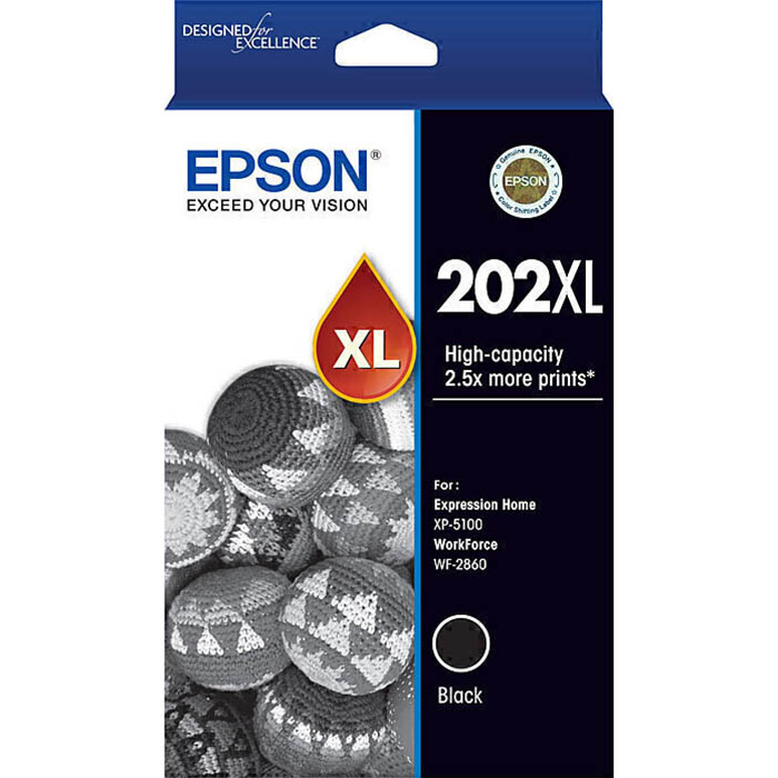 Image for EPSON 202XL INK CARTRIDGE HIGH YIELD BLACK from Challenge Office Supplies