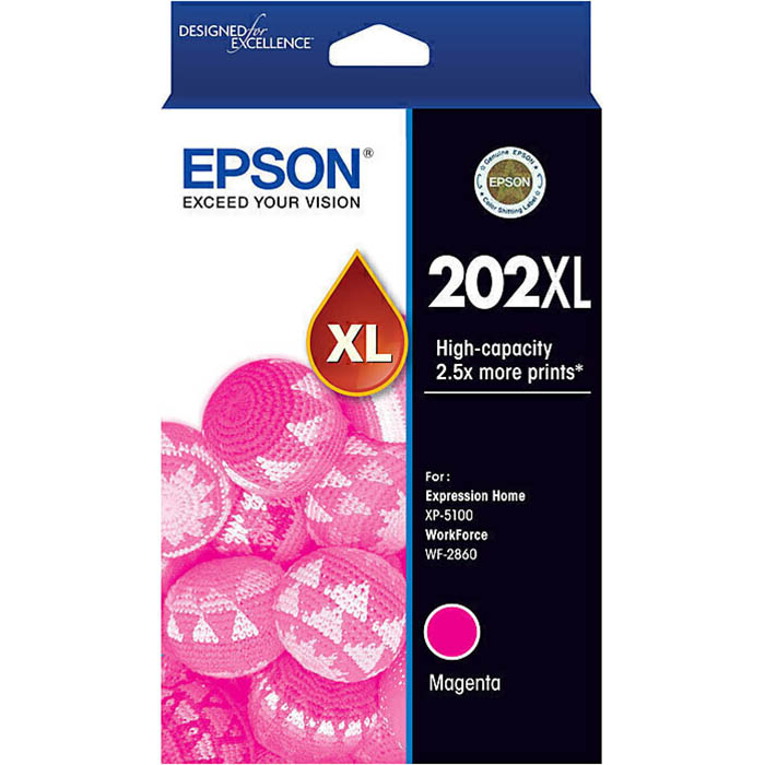 Image for EPSON 202XL INK CARTRIDGE HIGH YIELD MAGENTA from Australian Stationery Supplies
