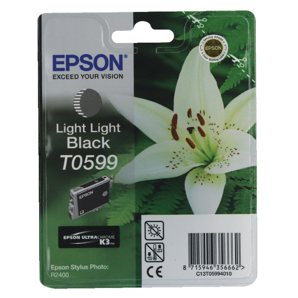 Image for EPSON T0599 INK CARTRIDGE LIGHT BLACK from Mercury Business Supplies