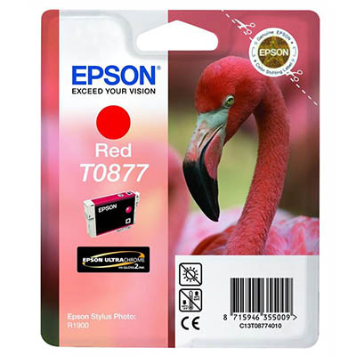 Image for EPSON T0877 INK CARTRIDGE RED from Olympia Office Products