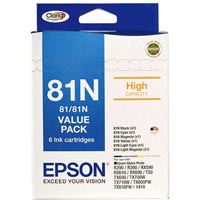 epson 81n ink cartridge high yield value pack 6