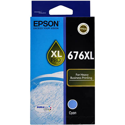 Image for EPSON 676XL INK CARTRIDGE HIGH YIELD CYAN from That Office Place PICTON