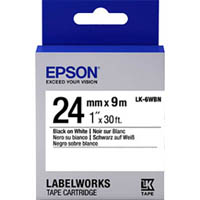 epson labelworks lk tape 24mm x 9m black on white