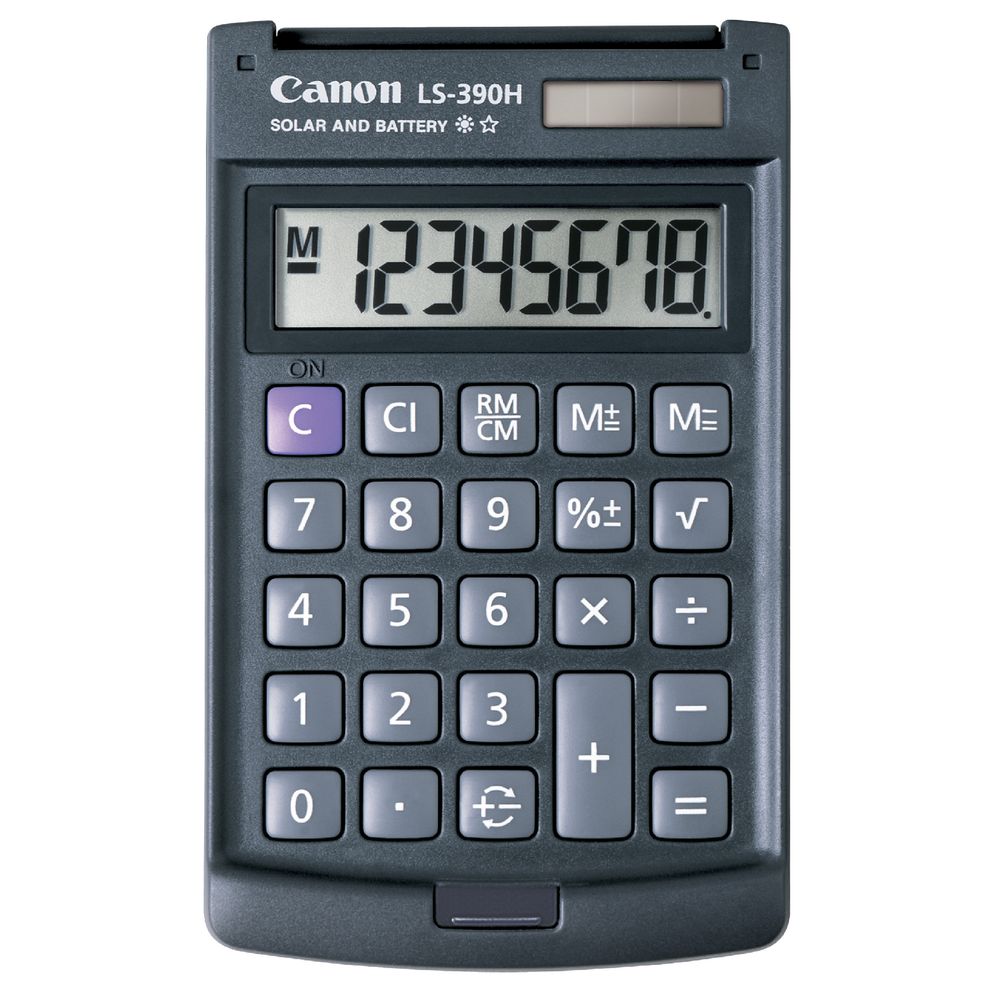 Image for CANON LS-390H POCKET CALCULATOR 8 DIGIT BLACK from Prime Office Supplies
