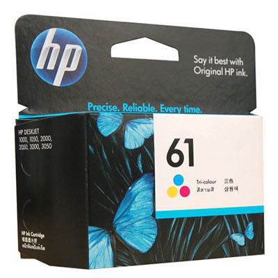 Image for HP CH562WA 61 INK CARTRIDGE TRI COLOUR PACK CYAN/MAGENTA/YELLOW from Challenge Office Supplies
