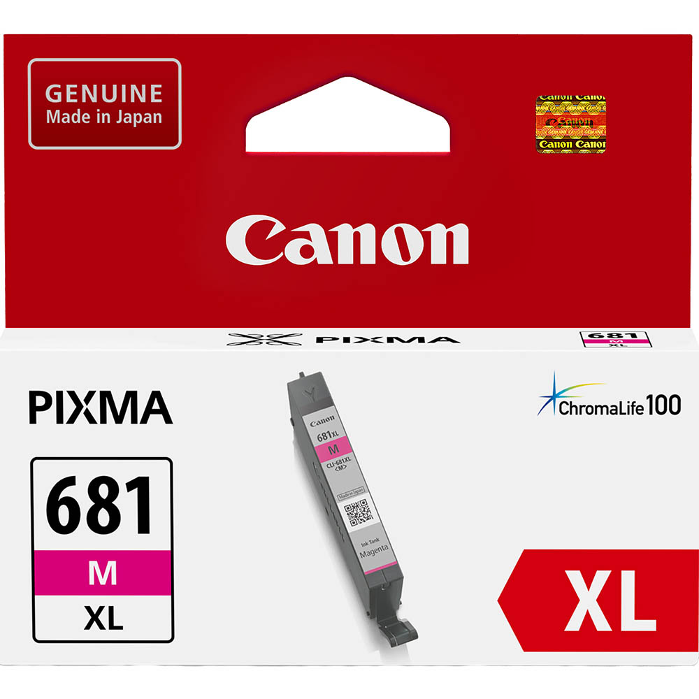 Image for CANON CLI681XL INK CARTRIDGE HIGH YIELD MAGENTA from Memo Office and Art