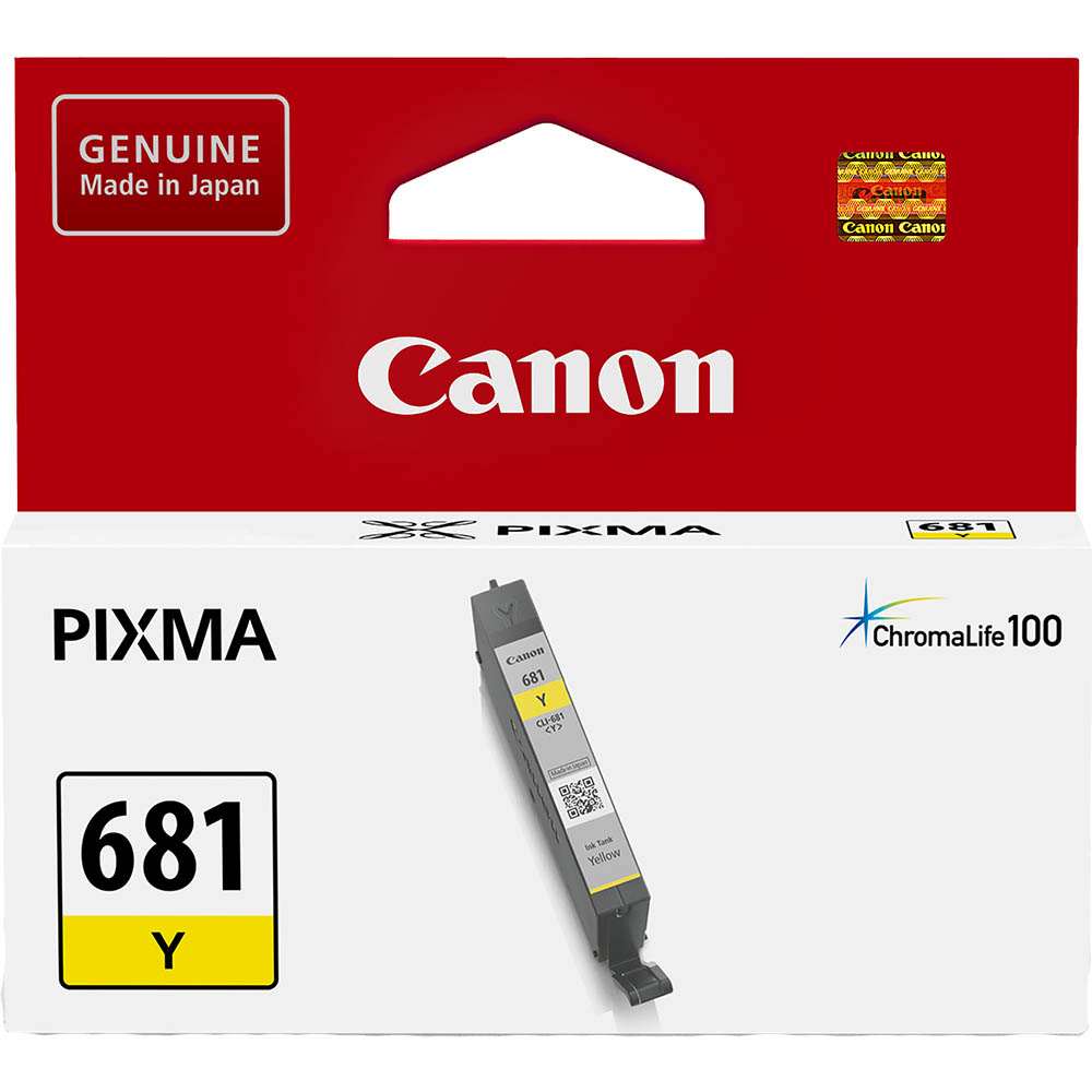 Image for CANON CLI681 INK CARTRIDGE YELLOW from BusinessWorld Computer & Stationery Warehouse