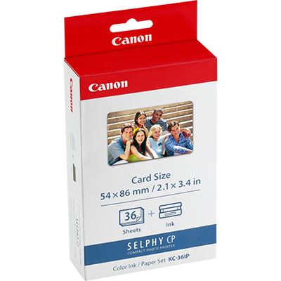 Image for CANON KC-36IP SELPHY CP CARD SIZE AND INK WHITE PACK 36 from BusinessWorld Computer & Stationery Warehouse