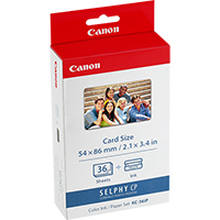 canon kc-36ip selphy cp card size and ink white pack 36
