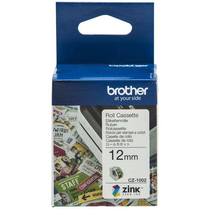 Image for BROTHER CZ1002 LABEL ROLL 12MM X 5M WHITE from Prime Office Supplies
