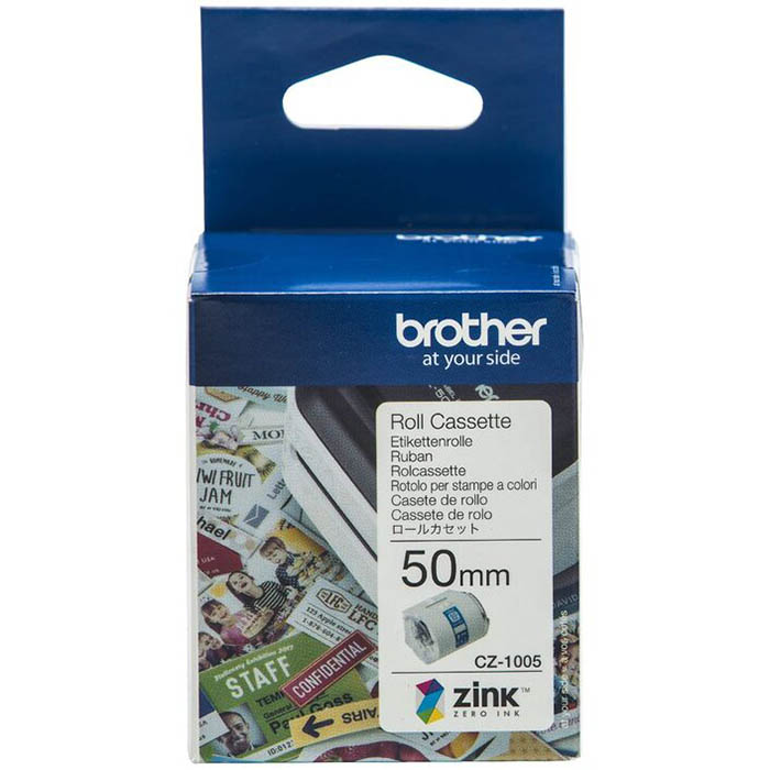 Image for BROTHER CZ1005 LABEL ROLL 50MM X 5M WHITE from Mitronics Corporation