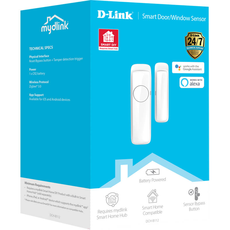 Image for D-LINK DCH-B112 MYDLINK SMART DOOR/WINDOW SENSOR WHITE from That Office Place PICTON