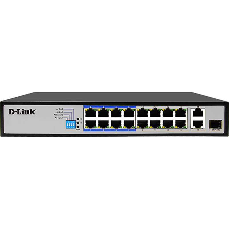Image for D-LINK DES-F1018P-E SWITCH 18 PORT POE BLACK from Clipboard Stationers & Art Supplies