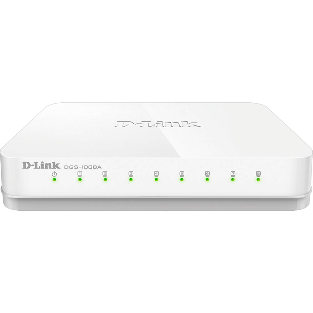 Image for D-LINK DGS-1008A DESKTOP SWITCH 8 PORT GIGABIT WHITE from SNOWS OFFICE SUPPLIES - Brisbane Family Company