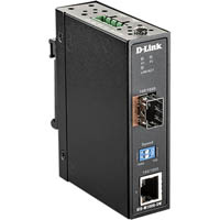 d-link dis-m100g-sw industrial media converter 100/1000 mbps sfp to 100/1000 mbps rj45