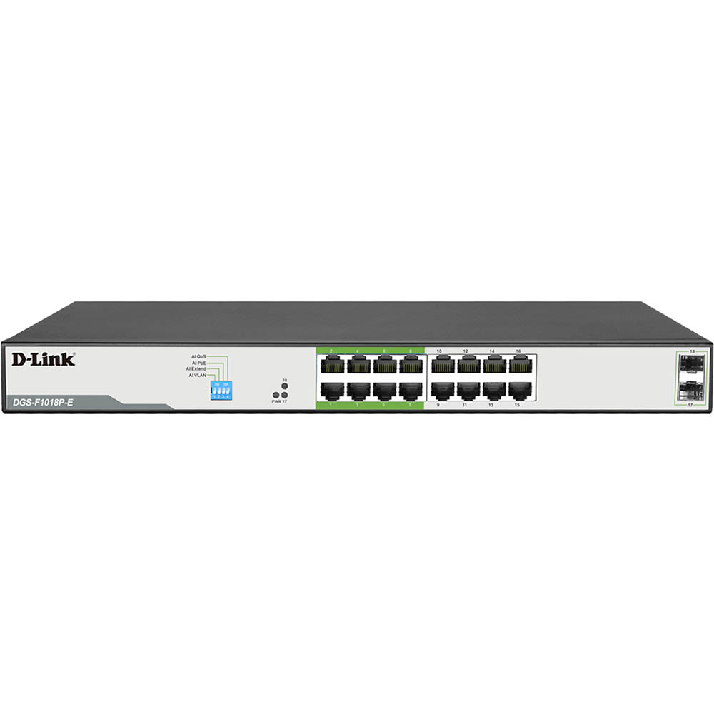 Image for D-LINK DGS-F1018P-E 18-PORT GIGABIT POE SWITCH from That Office Place PICTON