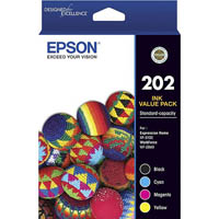 epson 202 ink cartridge value pack black/cyan/magenta/yellow