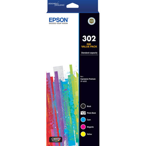 Image for EPSON 302XL INK CARTRIDGE HIGH YIELD 5 COLOUR VALUE PACK from Mitronics Corporation