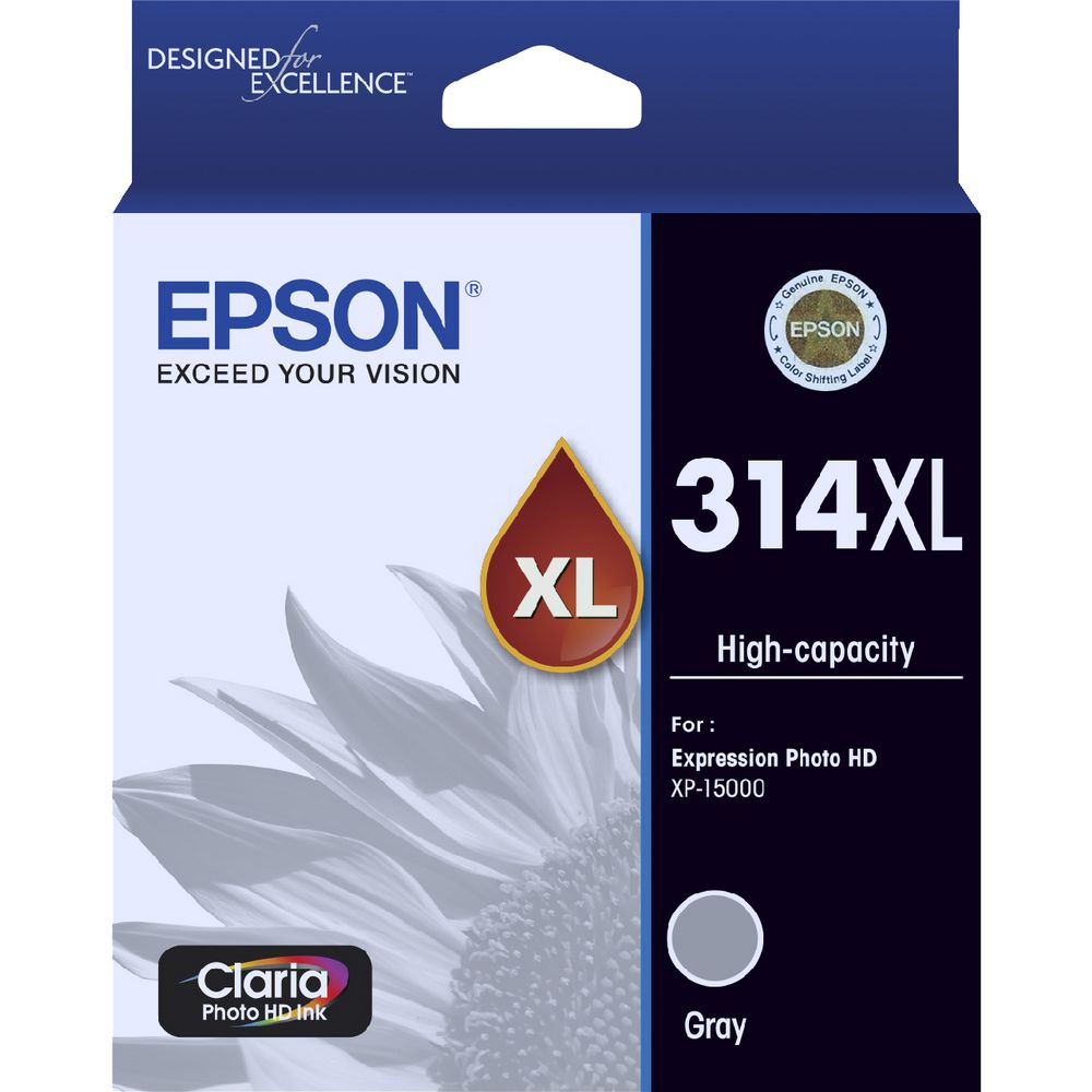 Image for EPSON 314 INK CARTRIDGE HIGH YIELD GREY from Mitronics Corporation