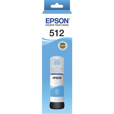 Image for EPSON T512 ECOTANK INK BOTTLE CYAN from Office Heaven