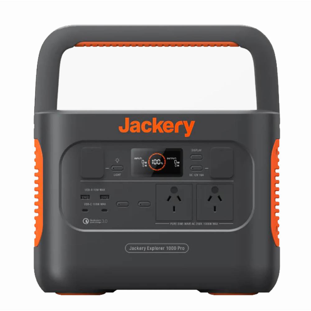 Image for JACKERY EXPLORER PORTABLE POWER STATION 1000 PRO AU 1002 WATTS BLACK from Prime Office Supplies