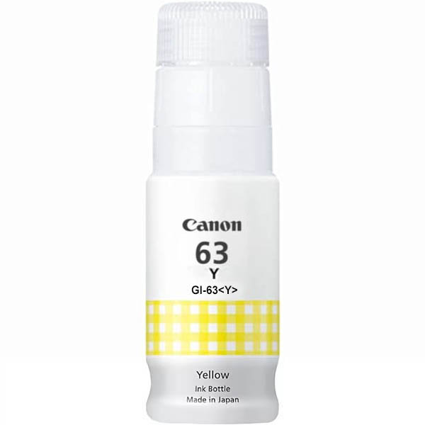 Image for CANON GI63 MEGATANK INK BOTTLE 70ML YELLOW from Challenge Office Supplies