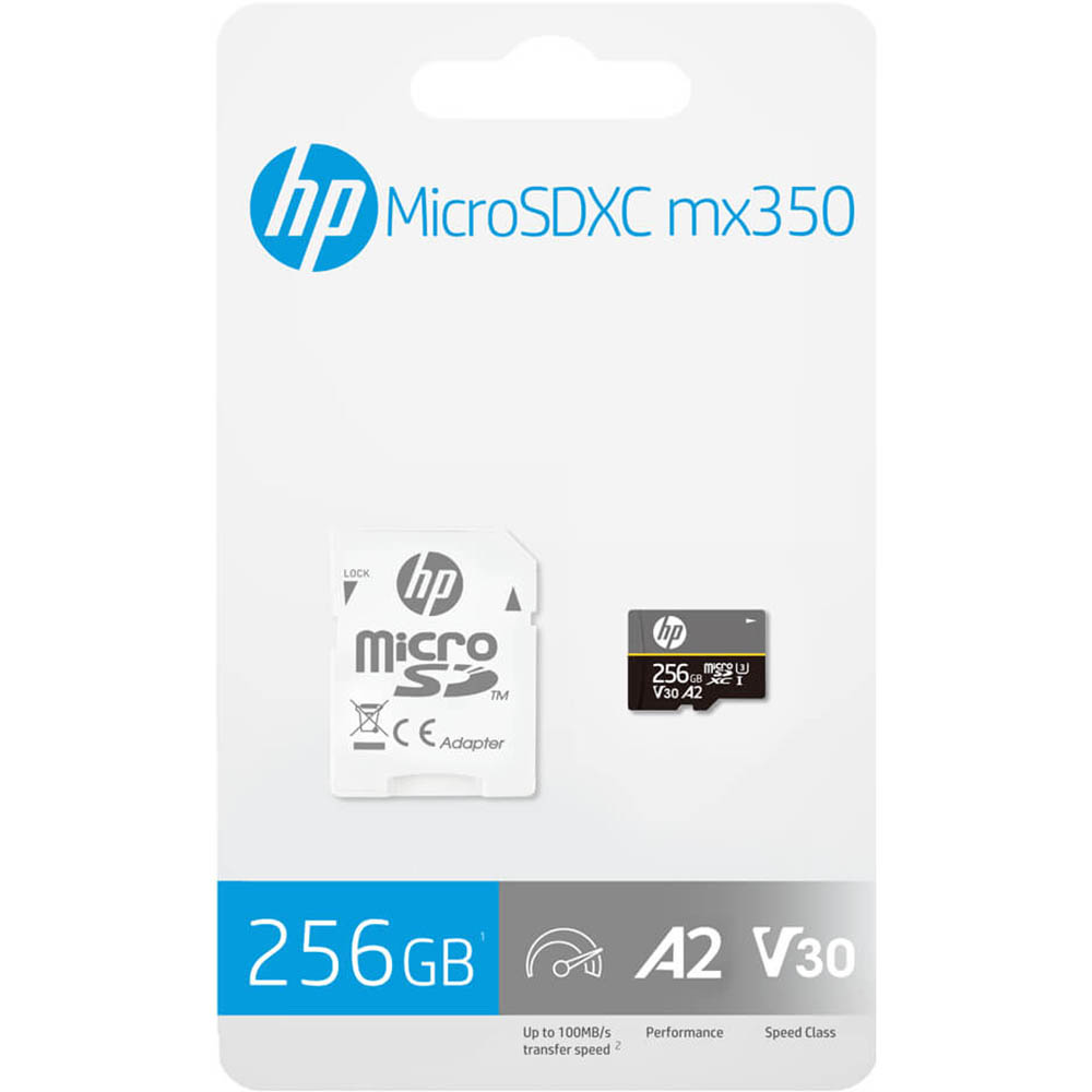 Image for HP MX350 A2 U3 HIGH SPEED MICROSD CARD 256GB from Prime Office Supplies