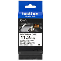 brother hse-231e heat shrink tube labelling tape 11.2mm black on white