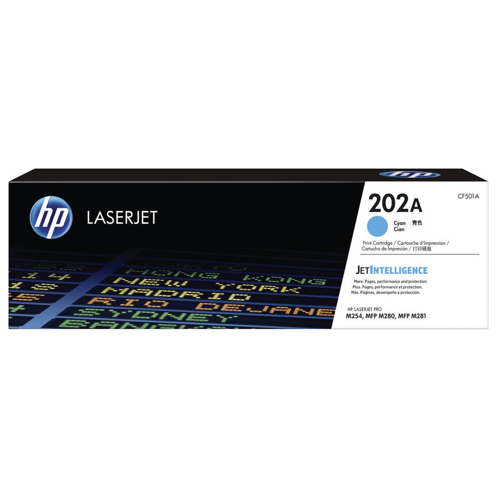 Image for HP CF501A 202A TONER CARTRIDGE CYAN from Prime Office Supplies