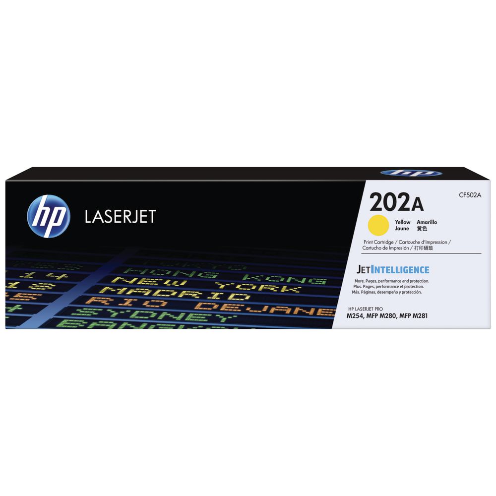 Image for HP CF502A 202A TONER CARTRIDGE YELLOW from Prime Office Supplies