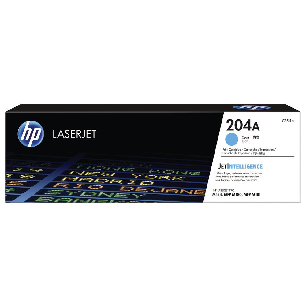 Image for HP CF511A 204A TONER CARTRIDGE CYAN from Prime Office Supplies