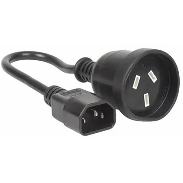 Image for CYBERPOWER UPS POWER CABLE IEC C14 PLUG TO 3-PIN SOCKET 150MM BLACK from BusinessWorld Computer & Stationery Warehouse