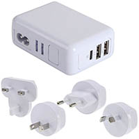 jackson pta7723 worldwide travel usb charger white