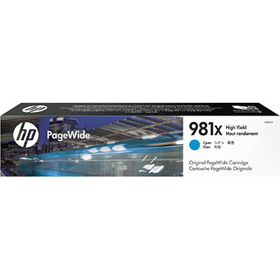 Image for HP L0R09A 981X INK CARTRIDGE HIGH YIELD CYAN from Challenge Office Supplies