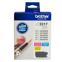 brother lc33173pk ink cartridge value pack cyan/magenta/yellow
