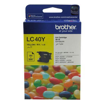 Image for BROTHER LC40Y INK CARTRIDGE YELLOW from Mitronics Corporation