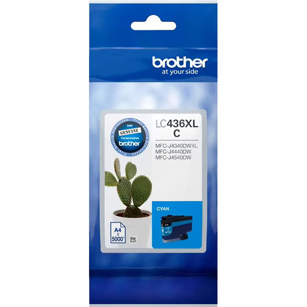Image for BROTHER LC436XL INVESTMENT INK CARTRIDGE HIGH YIELD CYAN from Office Heaven