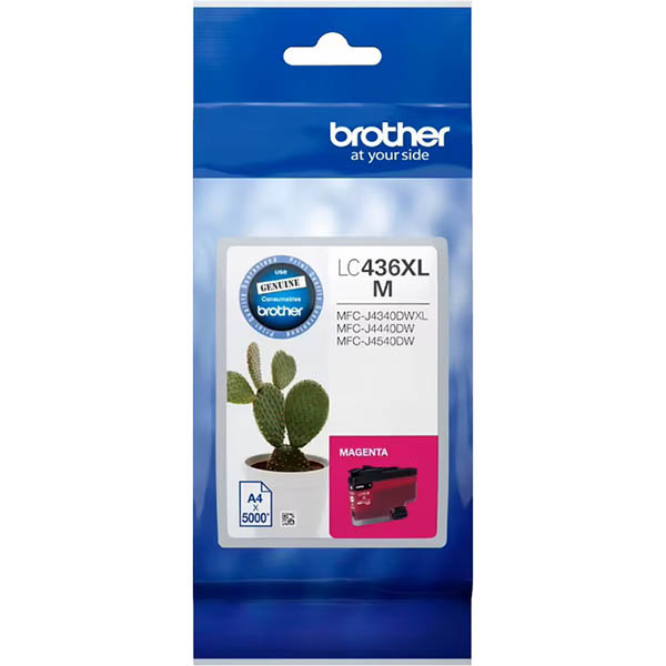 Image for BROTHER LC436XL INVESTMENT INK CARTRIDGE HIGH YIELD MAGENTA from Mitronics Corporation