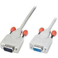 lindy 31518 db9 serial extension cable male to female 500mm white