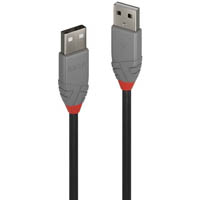 lindy 36691 anthra line usb-a to usb-a 2.0 cable 0.5m black