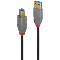lindy 36741 anthra line usb-a to usb-b 3.0 cable 1m black