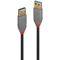 lindy 36752 anthra line usb-a to usb-a 3.0 cable 2m black